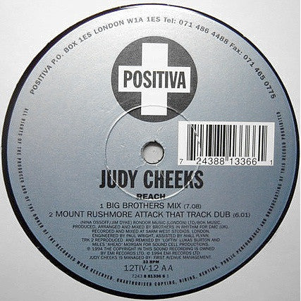 Judy Cheeks : Reach (12", Single)