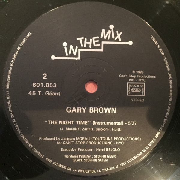 Gary Brown (10) : The Night Time (12", Maxi)