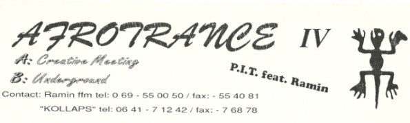 P.I.T. Feat. Ramin : Afrotrance IV (12", Promo, W/Lbl)