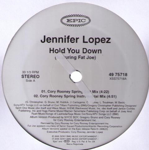Jennifer Lopez : Hold You Down (Remixes) (12")