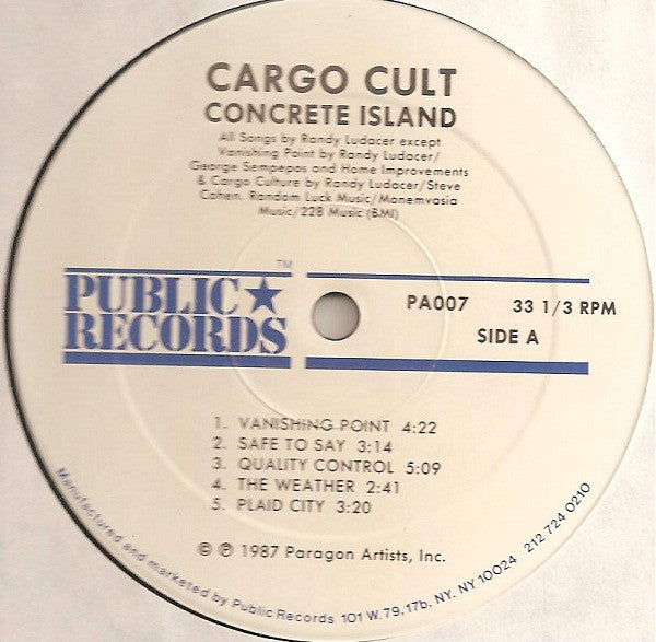 Cargo Cult (3) : Concrete Island (LP, Album)
