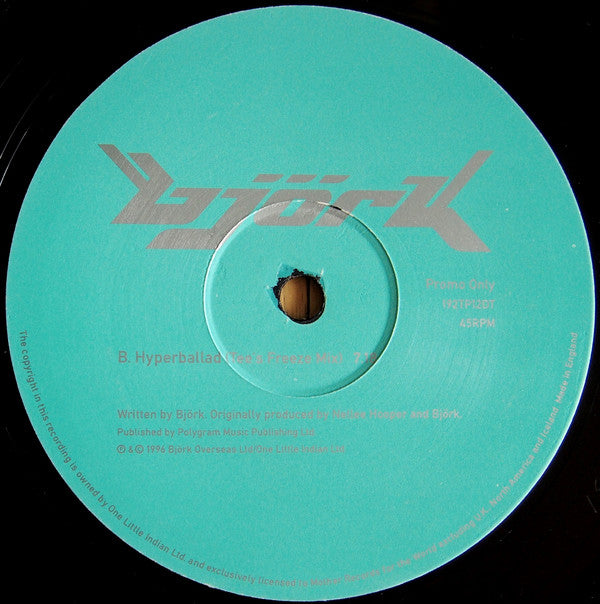 Björk : Hyperballad (Morales / T. Terry Mixes) (12", Single, Promo)