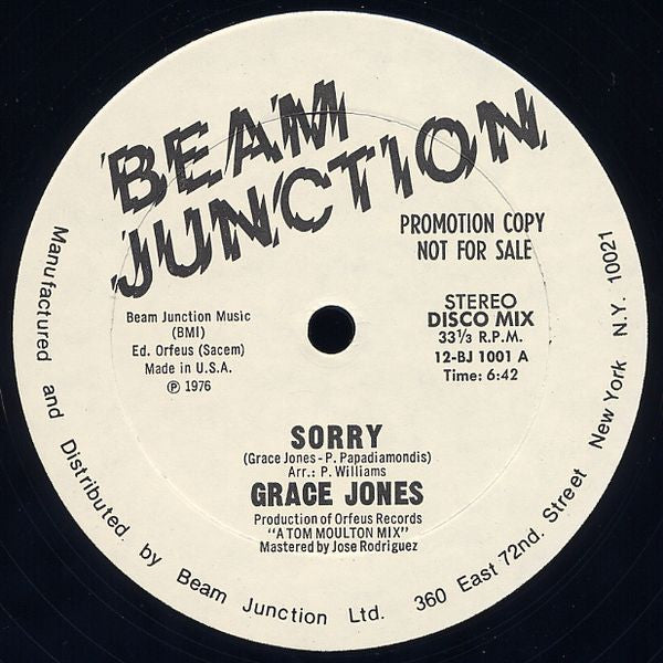 Grace Jones : Sorry / That's The Trouble (12", Promo)