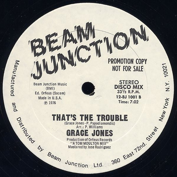 Grace Jones : Sorry / That's The Trouble (12", Promo)