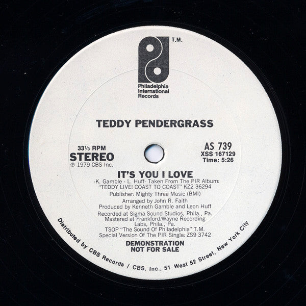 Teddy Pendergrass : Where Did All The Lovin Go (12", Promo)