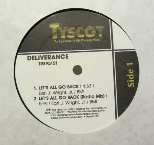 Deliverance (13) : Let's All Go Back (12")
