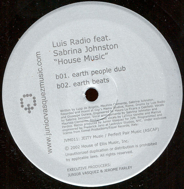 Luis Radio Feat. Sabrina Johnston : House Music (12")