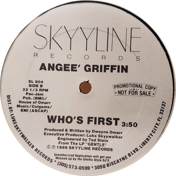 Angee Griffin : Gentle (12", Promo)
