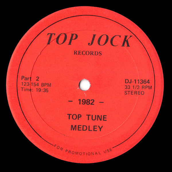 Various : 1982 Top Tune Medley (12", Mixed, Promo, Unofficial)