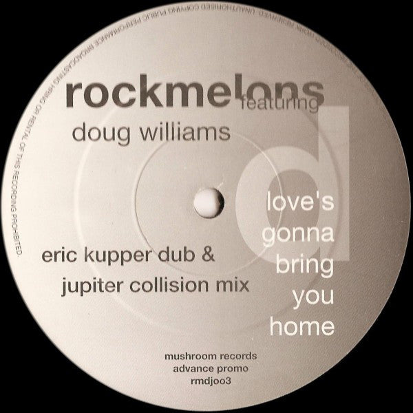 Rockmelons* Featuring Doug Williams : Love's Gonna Bring You Home (2x12", Promo)