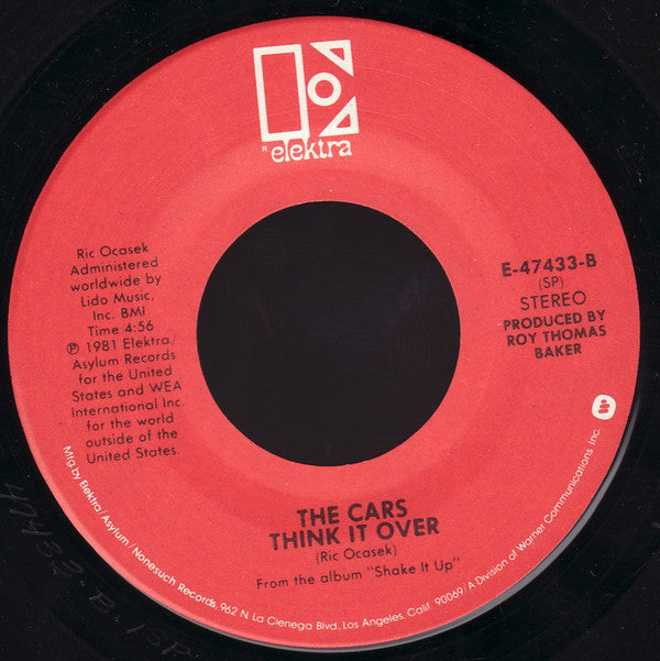 The Cars : Since You're Gone b/w Think It Over (7", Single, SP )
