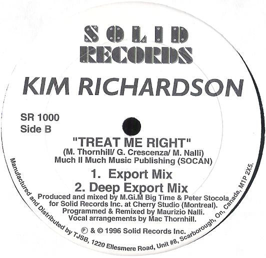 Kim Richardson : Treat Me Right (12", EP)