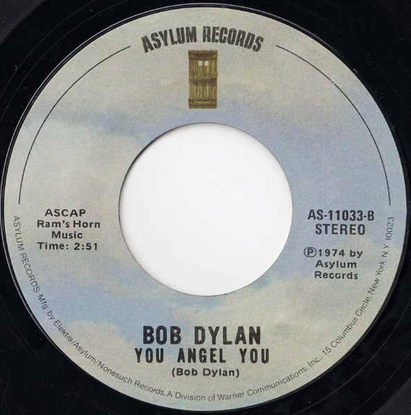 Bob Dylan : On A Night Like This / You Angel You (7", Single, Styrene, Ter)