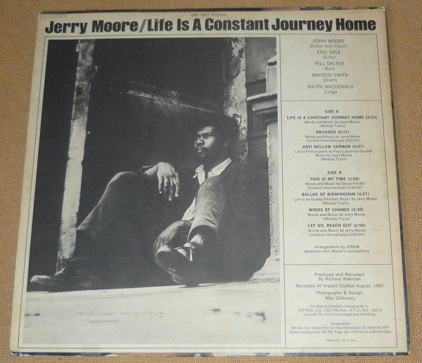 Jerry Moore : Life Is A Constant Journey Home (LP, Album)