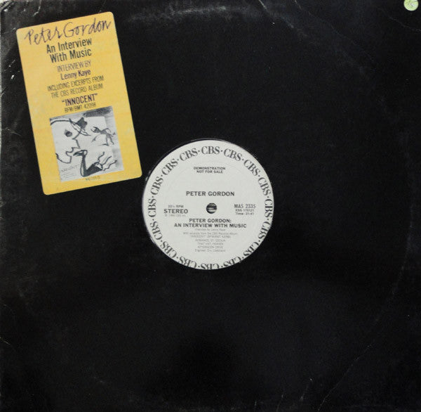 Peter Gordon : An Interview With Music (LP, Promo)
