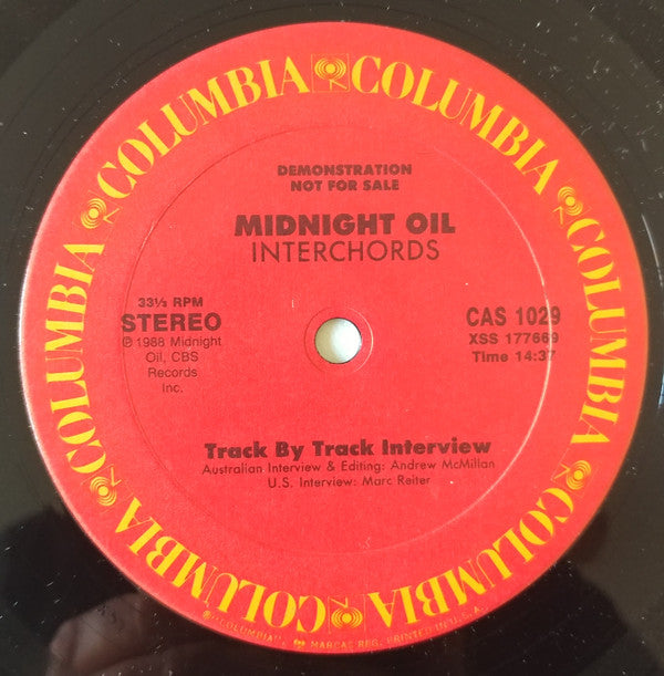 Midnight Oil : Interchords: Diesel And Dust (LP, Promo)