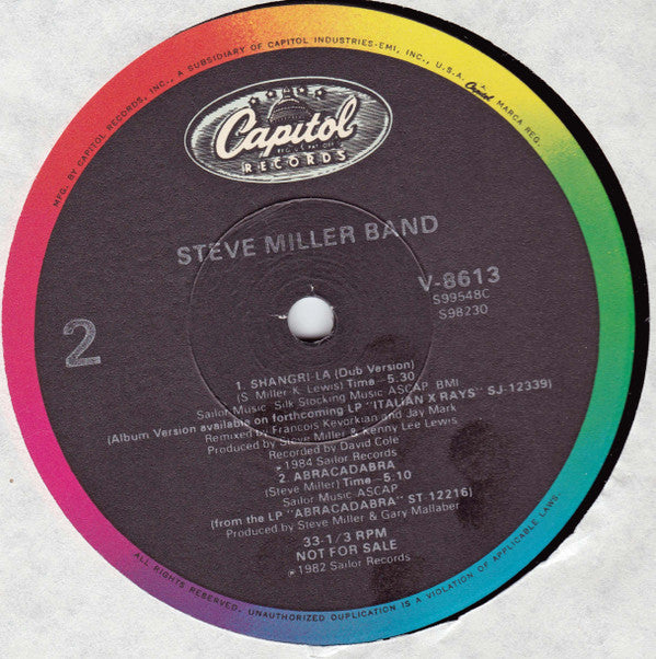 Steve Miller Band : Shangri-La (12", Single)