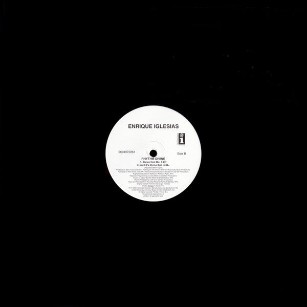 Enrique Iglesias : Rhythm Divine (12")