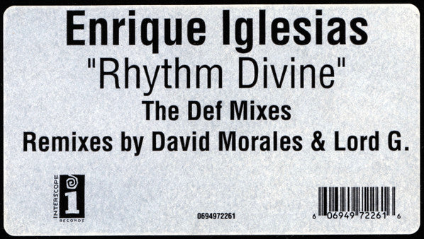 Enrique Iglesias : Rhythm Divine (12")