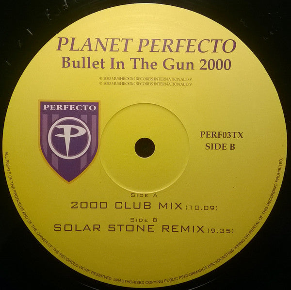 Planet Perfecto : Bullet In The Gun 2000 (12")