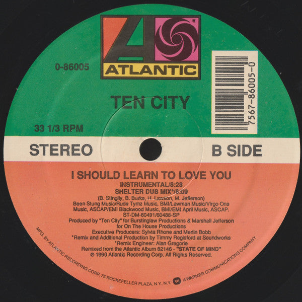 Ten City : I Should Learn To Love You (12")