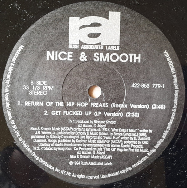 Nice & Smooth : Return Of The Hip Hop Freaks (12", Single)