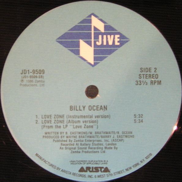 Billy Ocean : Love Zone (12", Single)
