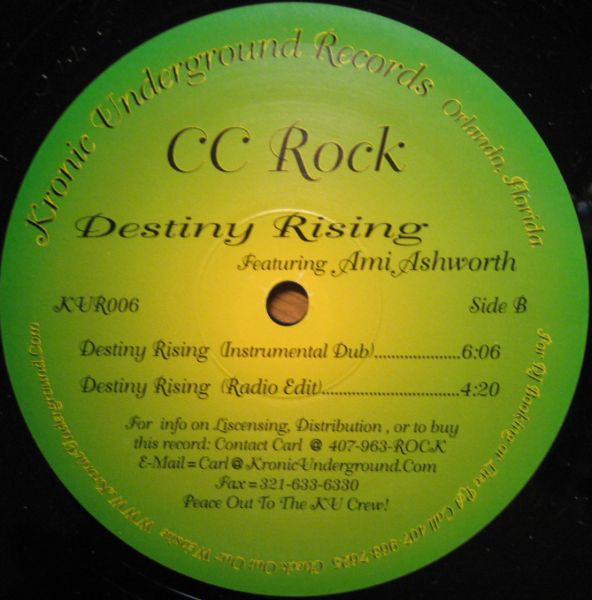 DJ CC Rock : Destiny Rising (12")