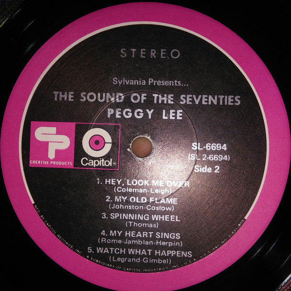 Peggy Lee : Sylvania Presents...The Sounds Of The Seventies (LP, Album, Comp, Ltd)