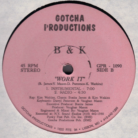 B&K (2) : Work It (12")