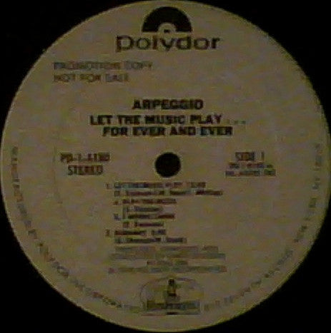 Arpeggio (2) : Let The Music Play ... (LP, Album, Promo)