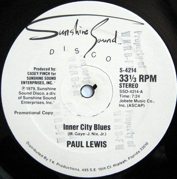Paul Lewis : Girl, You Need A Change Of Mind / Inner City Blues (12", Promo)