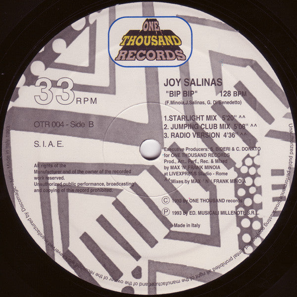 Joy Salinas : Bip Bip (12")
