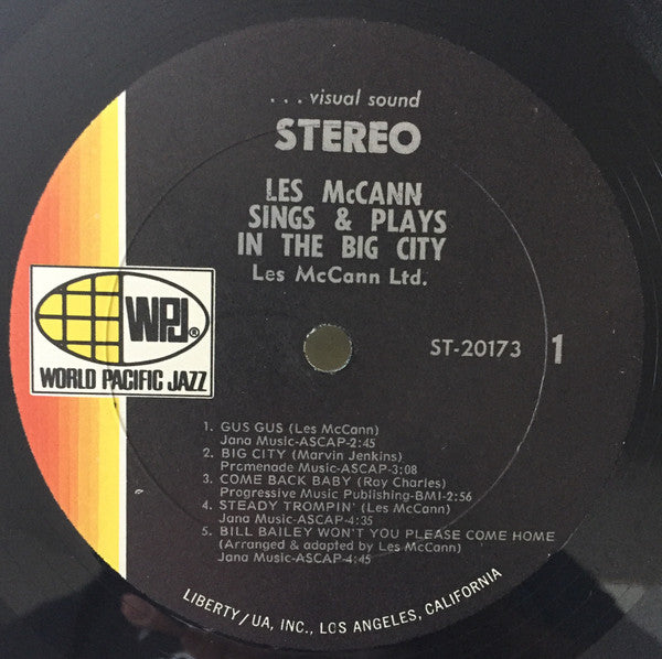 Les McCann Ltd. : New From The Big City Recorded Live In New York City (LP, Album, RE)