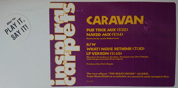 Inspiral Carpets : Caravan (12", Promo)