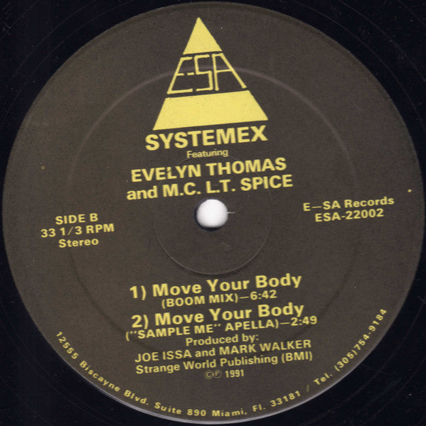 Systemex Featuring Evelyn Thomas And M.C. L.T. Spice : Move Your Body (12")