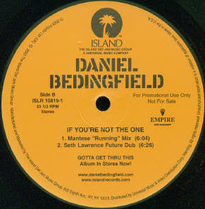 Daniel Bedingfield : If You're Not The One (Remixes) (12", Promo)
