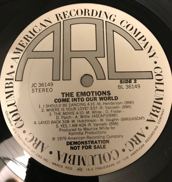 The Emotions : Come Into Our World (LP, Album, Promo)