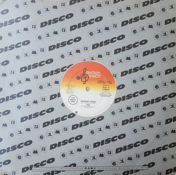 FLB* : Boogie Town / Space Lady (12", Promo)