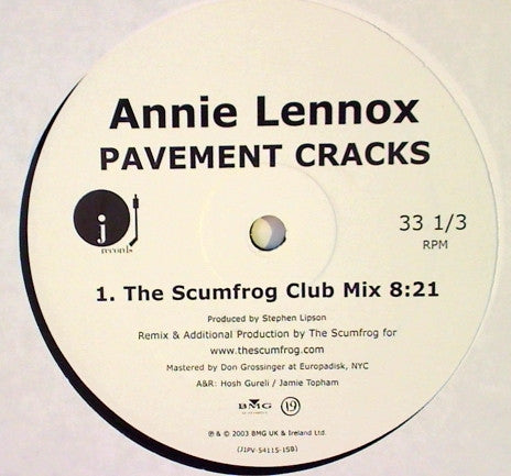 Annie Lennox : Pavement Cracks (2x12", Promo)