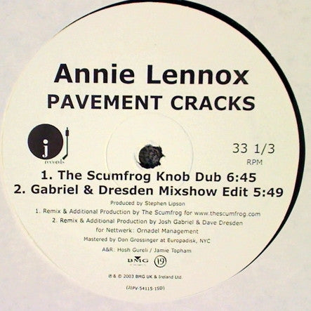 Annie Lennox : Pavement Cracks (2x12", Promo)