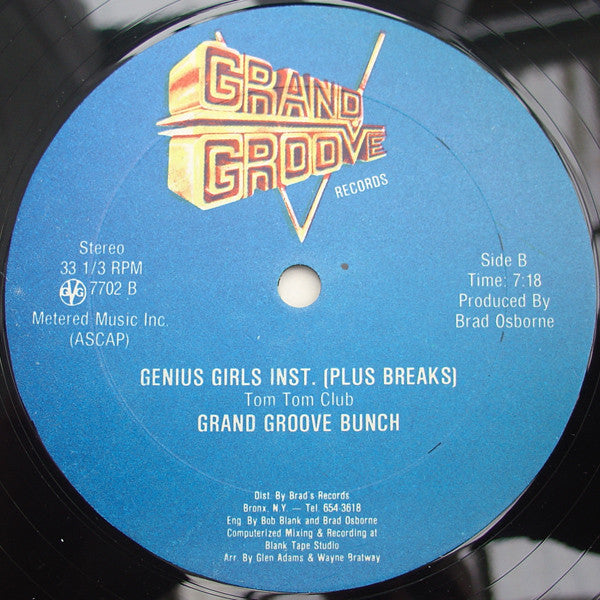 The Just Four* / Grand Groove Bunch : Girls Of The World (Genius Rap & Breaks) (12")