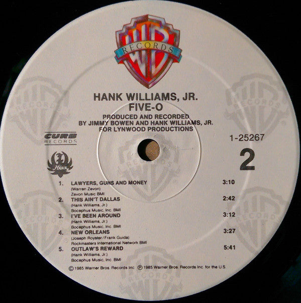 Hank Williams Jr. : Five - O (LP, Album, Spe)
