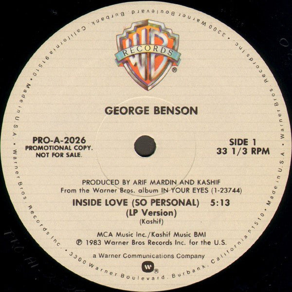 George Benson : Inside Love (So Personal) (12", Promo)