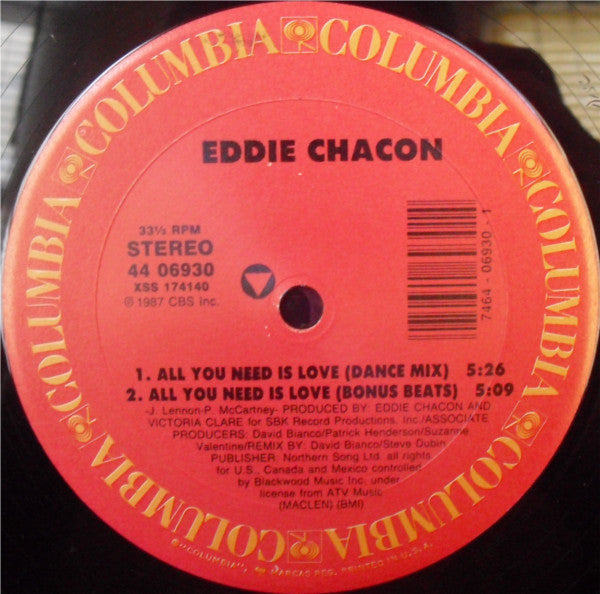 Eddie Chacon : All You Need Is Love (12")