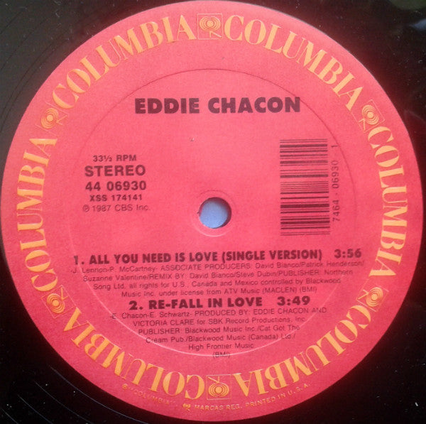 Eddie Chacon : All You Need Is Love (12")