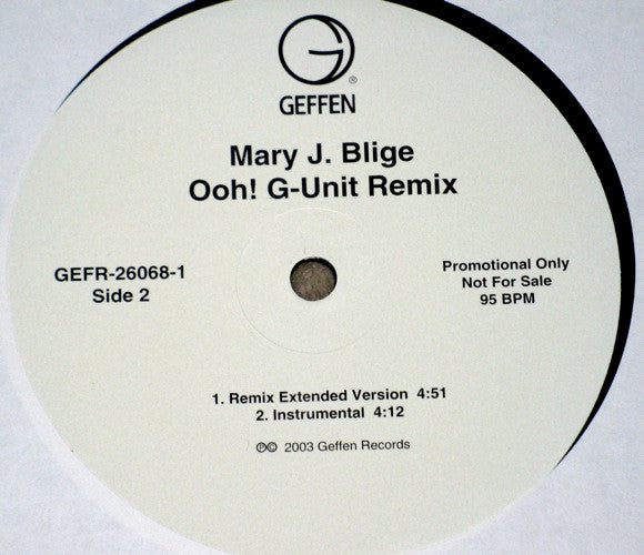 Mary J. Blige : Ooh! (G-Unit Remix) (12", Promo)