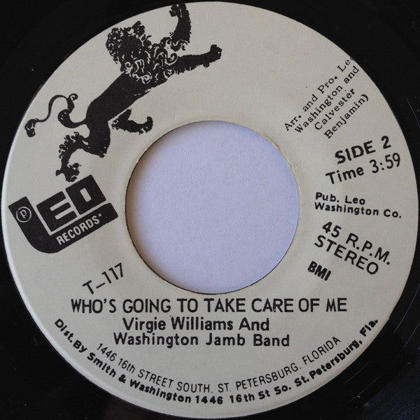 Virgie Williams And Washington Jamb Band : Shake Time Nursery Rhyme (7")