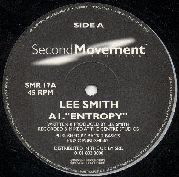 Lee Smith : Entropy / For Real (12")