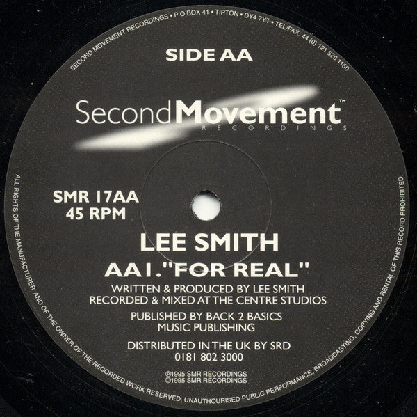 Lee Smith : Entropy / For Real (12")